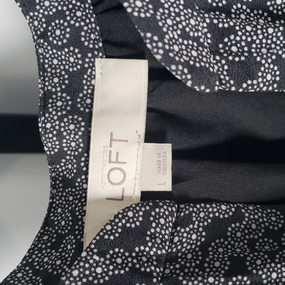 LOFT Black Sleeveless Above-the-Knee Dress - SZ L  - Missing Belt - Picture 5 of 8